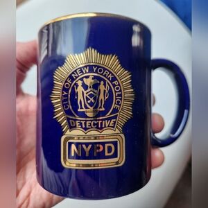 NYPD Detective Blue and Gold Mug